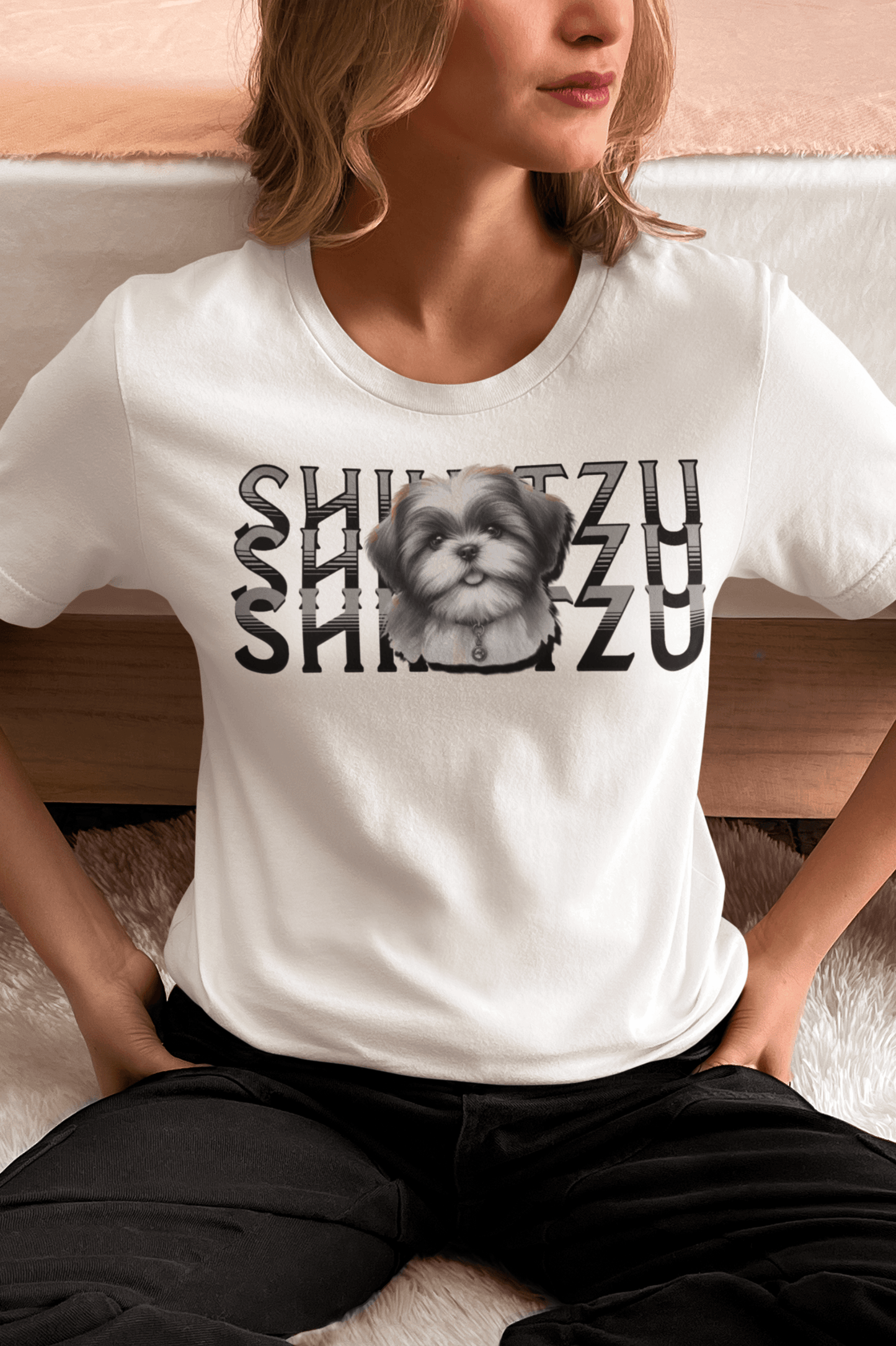 Shih Tzu Stack T-Shirt – Cute Gift for Shih Tzu Lovers & Dog Moms
