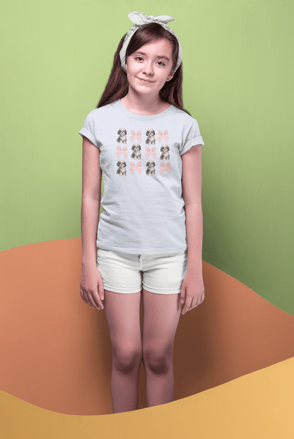 Shih Tzu With Pink Bows Youth Shirt - Cute Gift for Dog Lovers