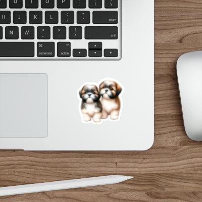 Two Babies Shih Tzu Die-Cut Stickers - Shih Tzu Gifts