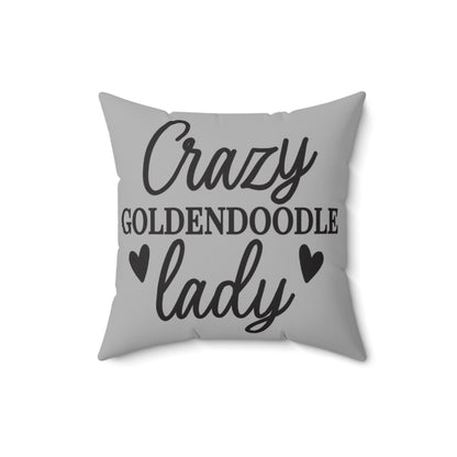 Crazy Goldendoodle Lady Pillow – Gift for Dog Moms & Doodle Lovers