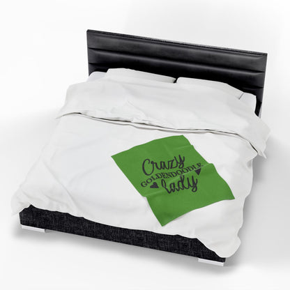 Crazy Goldendoodle Lady Blanket – Soft, Funny Gift for Dog Moms
