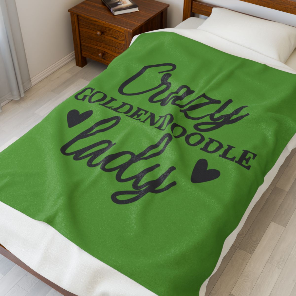 Crazy Goldendoodle Lady Blanket – Soft, Funny Gift for Dog Moms