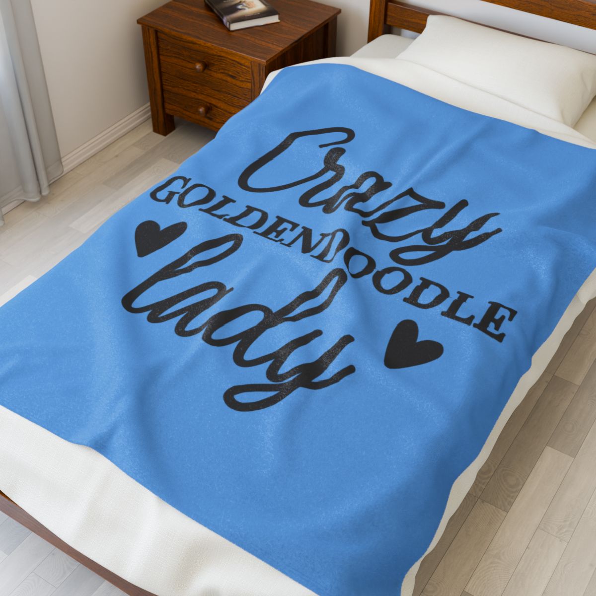 Crazy Goldendoodle Lady Blanket – Soft, Funny Gift for Dog Moms