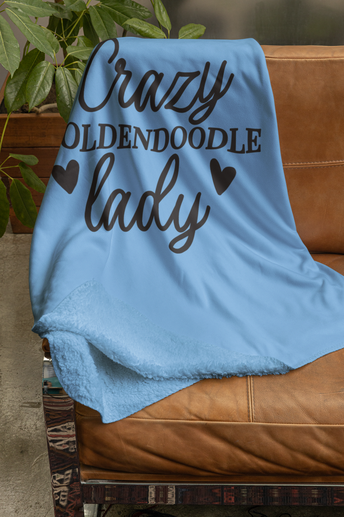Crazy Goldendoodle Lady Blanket – Soft, Funny Gift for Dog Moms