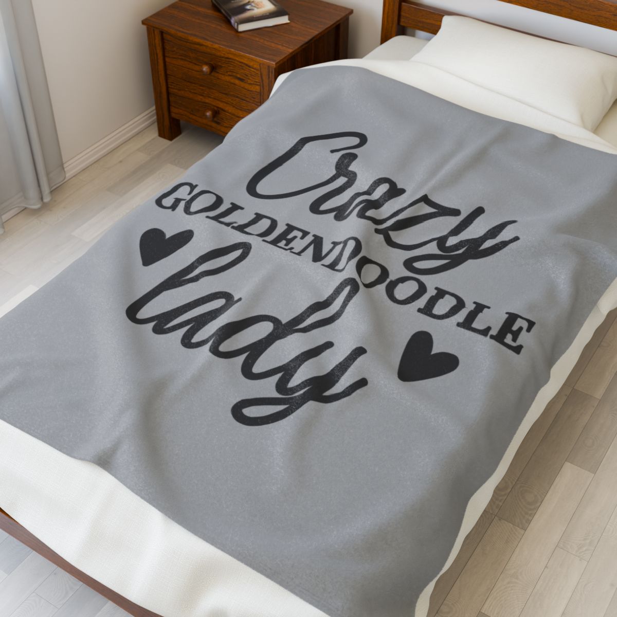 Crazy Goldendoodle Lady Blanket – Soft, Funny Gift for Dog Moms
