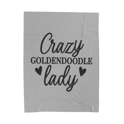 Crazy Goldendoodle Lady Blanket – Soft, Funny Gift for Dog Moms