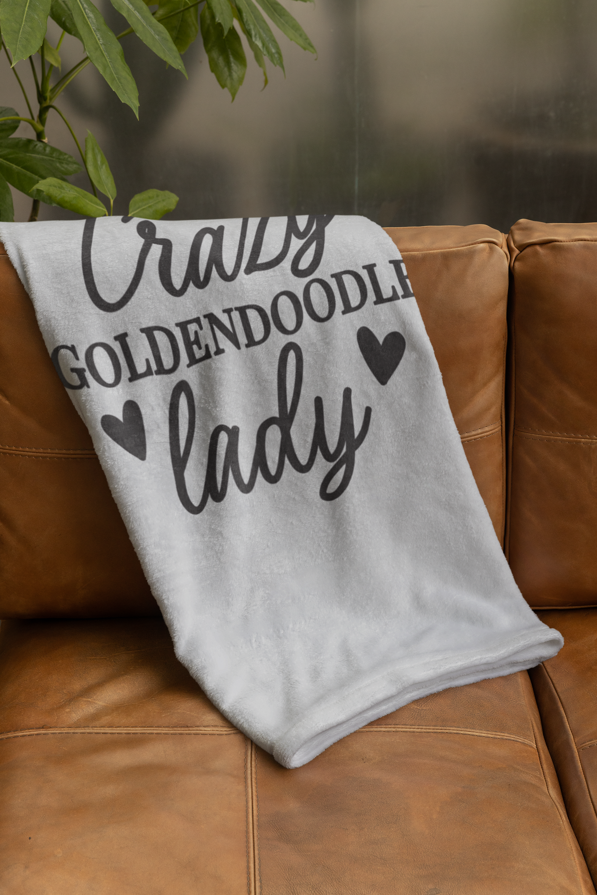 Crazy Goldendoodle Lady Blanket – Soft, Funny Gift for Dog Moms