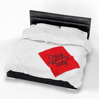 Crazy Goldendoodle Lady Blanket – Soft, Funny Gift for Dog Moms