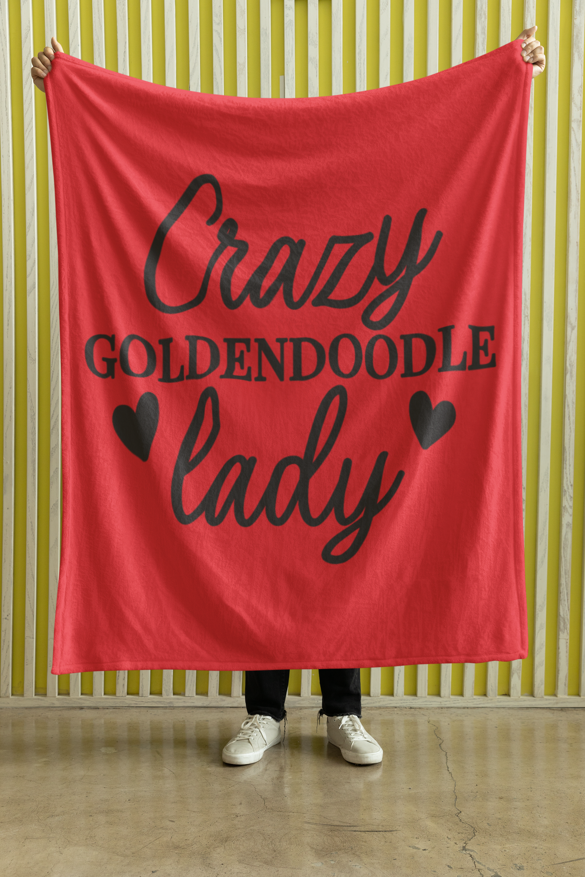 Crazy Goldendoodle Lady Blanket – Soft, Funny Gift for Dog Moms