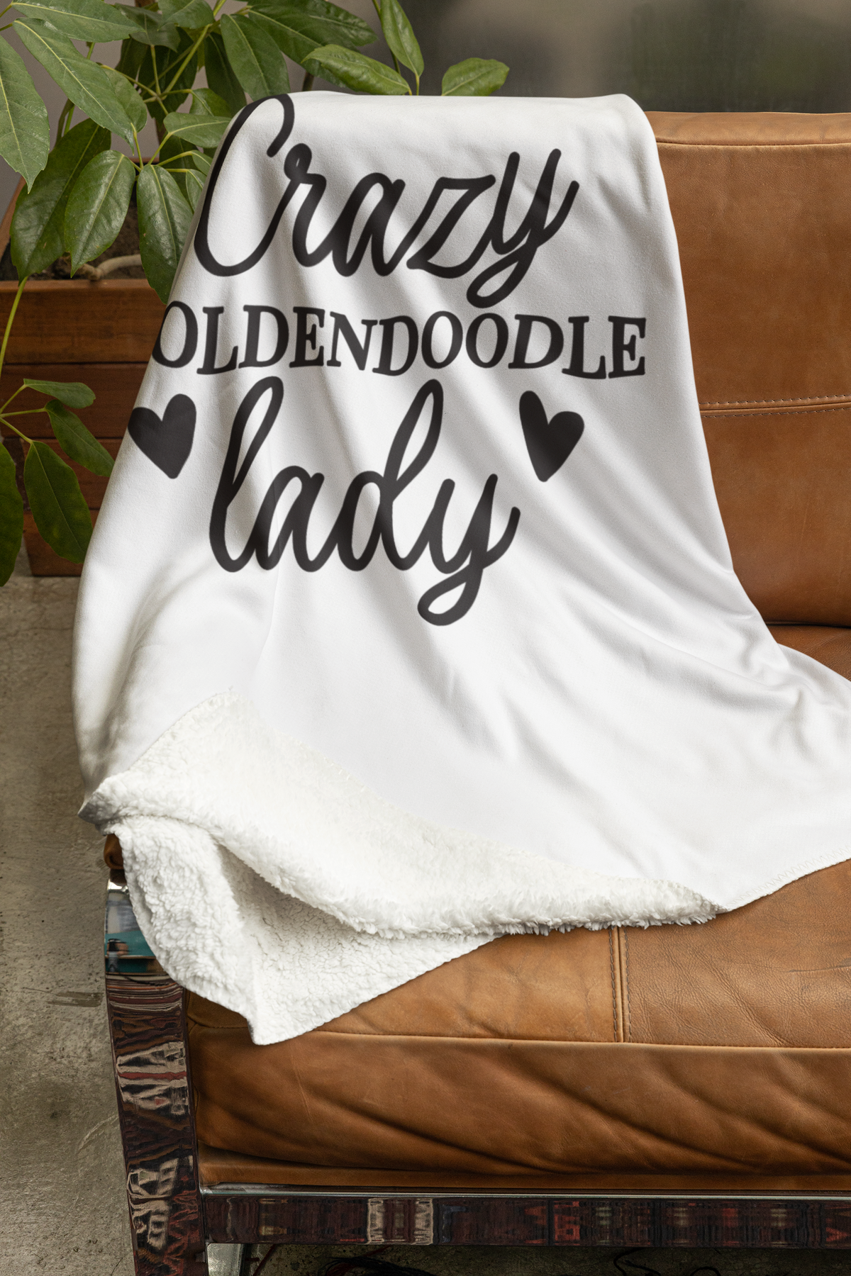Crazy Goldendoodle Lady Blanket – Soft, Funny Gift for Dog Moms