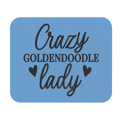 Crazy Goldendoodle Lady Mouse Pad – Fun Gift for Doodle Lovers