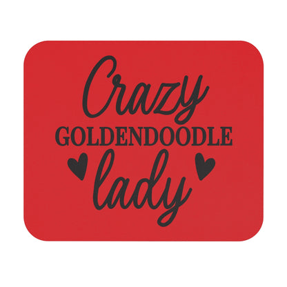Crazy Goldendoodle Lady Mouse Pad – Fun Gift for Doodle Lovers