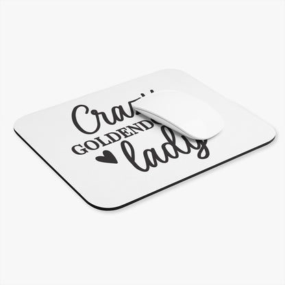 Crazy Goldendoodle Lady Mouse Pad – Fun Gift for Doodle Lovers