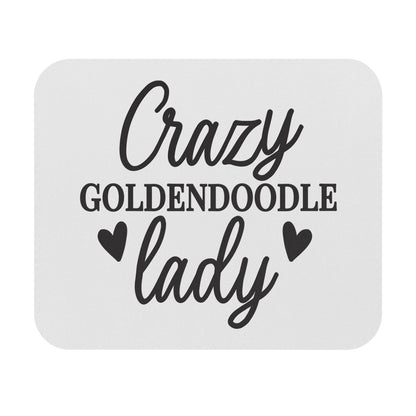Crazy Goldendoodle Lady Mouse Pad – Fun Gift for Doodle Lovers