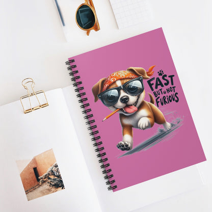 Fast But Not Furious Notebook – Fun Spiral Journal Gift Idea