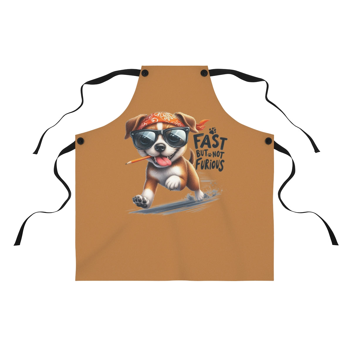 Fast But Not Furious Apron – Funny Gift for Dog Lovers & Cooks