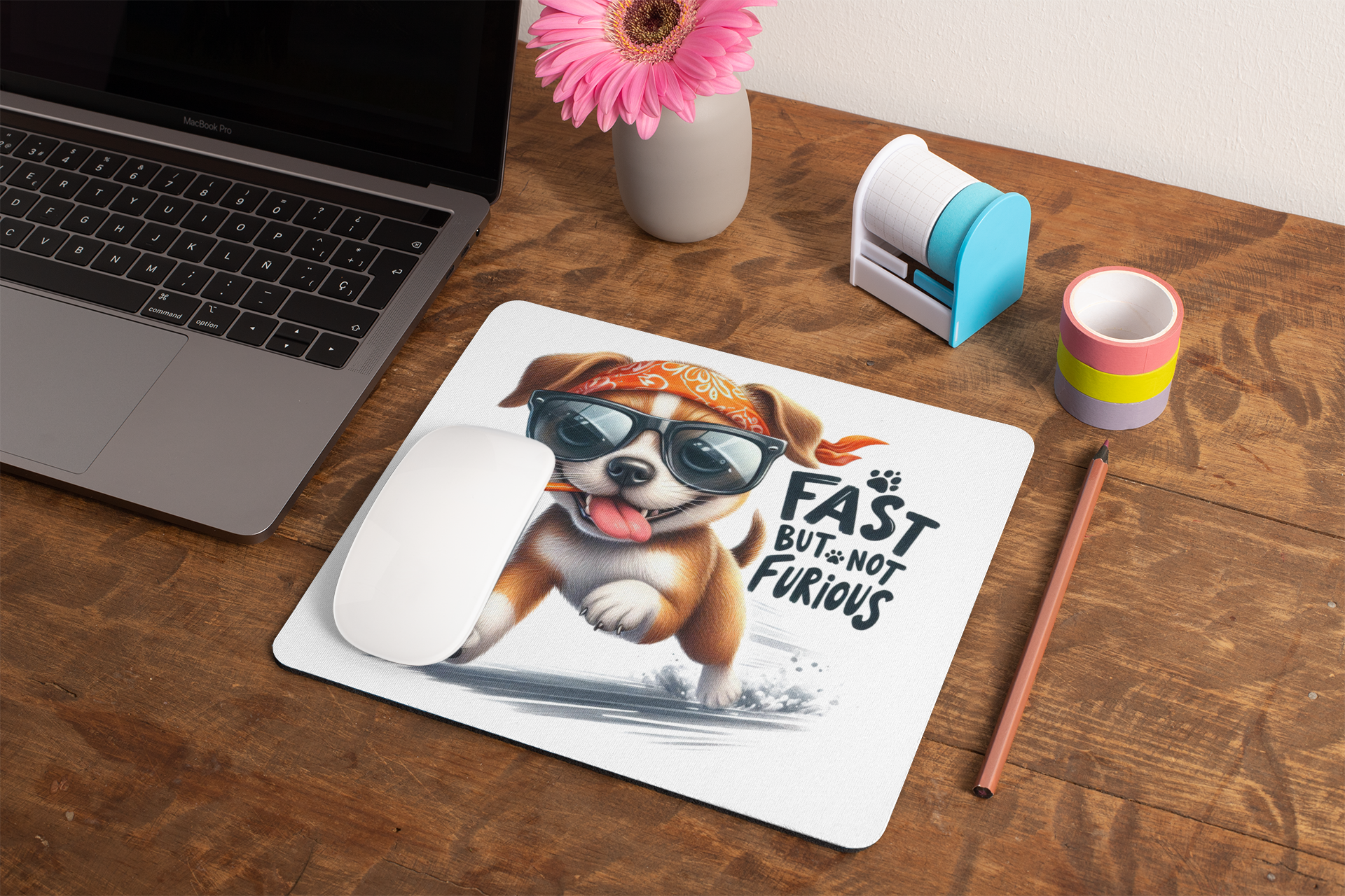 Fast But Not Furious Dog Mouse Pad – Funny Gift for Dog Lovers