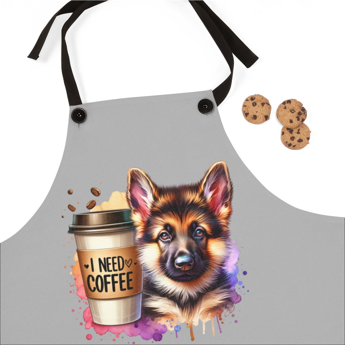 German Shepherd Coffee Apron – Gift for Dog & Coffee Lovers