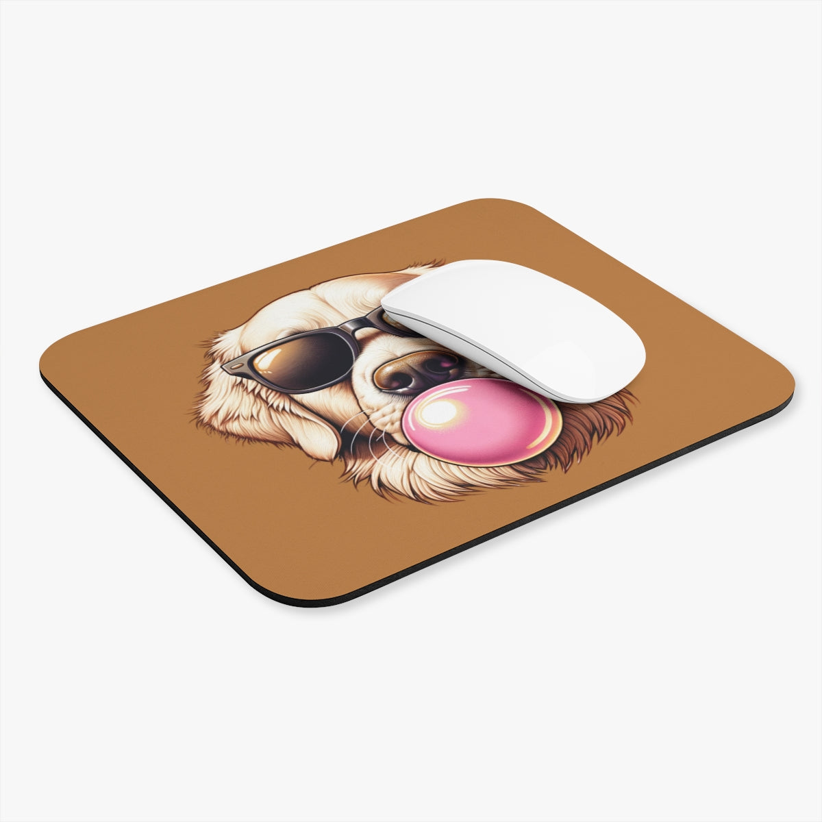Golden-with-Gum-Mouse Pad (Rectangle)-white