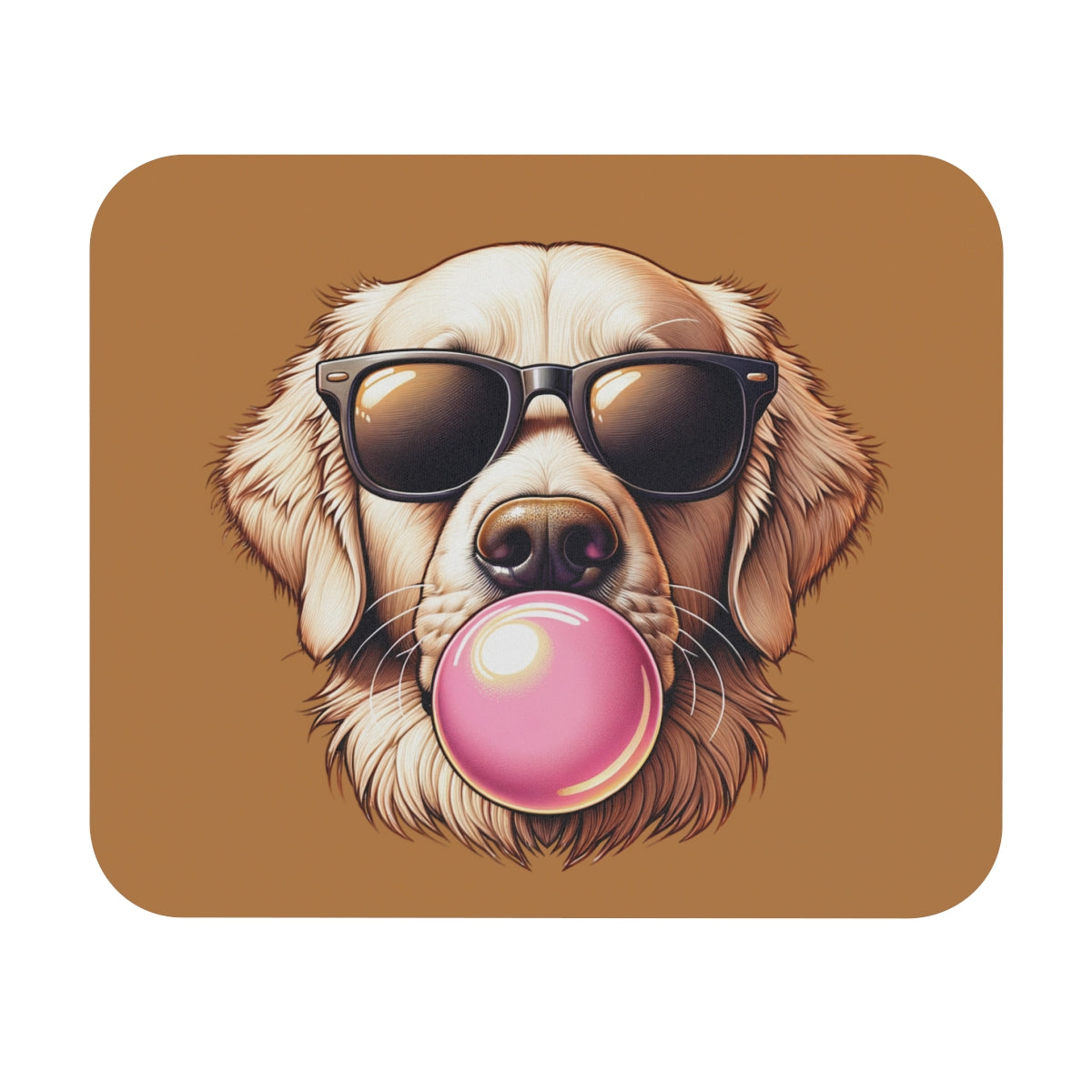 Golden-with-Gum-Mouse Pad (Rectangle)-white