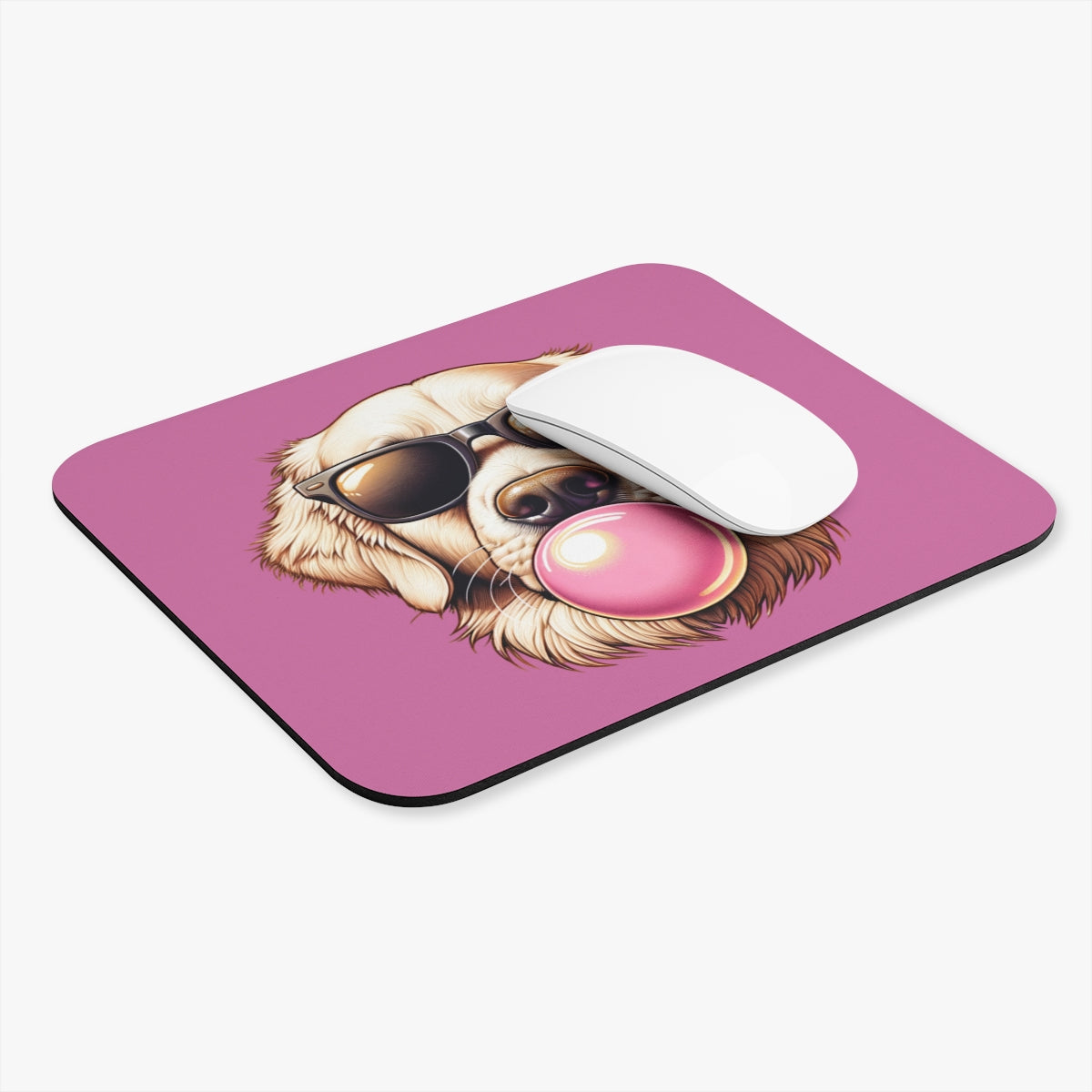 Golden-with-Gum-Mouse Pad (Rectangle)-white