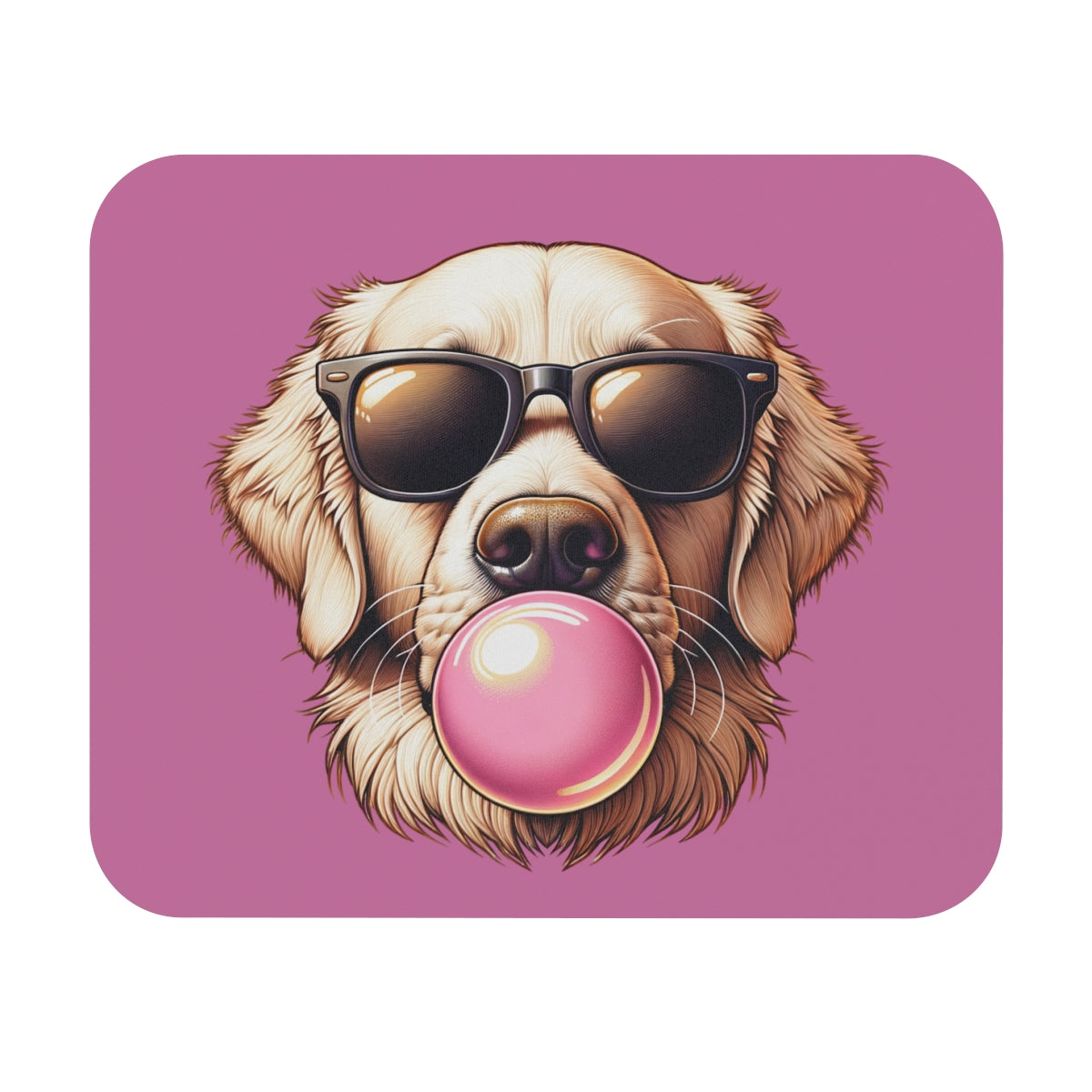 Golden-with-Gum-Mouse Pad (Rectangle)-white