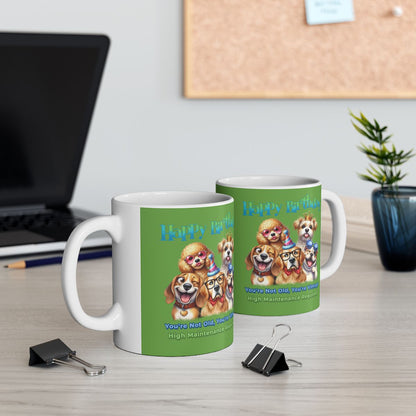 Vintage Birthday Dog Mug – Funny Gift for Dog Lovers & Divas