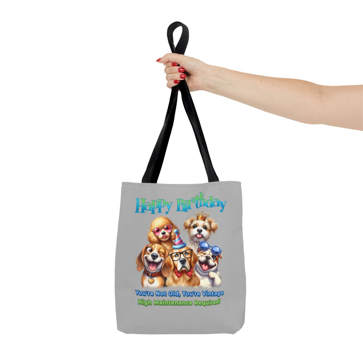 Vintage Dog Birthday Tote - Funny Gift for Dog Lovers & Women