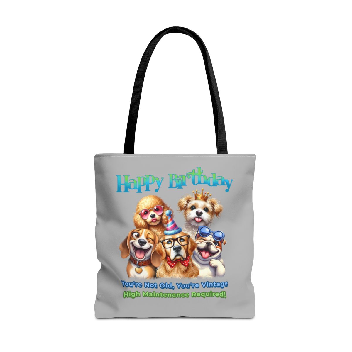 Vintage Dog Birthday Tote - Funny Gift for Dog Lovers & Women