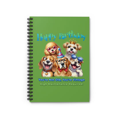 Vintage Birthday Dogs Notebook – Funny Gift for Dog Lovers
