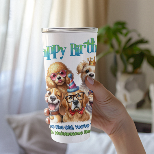 Funny Dog Birthday Tumbler – You’re Not Old, You’re Vintage Gift