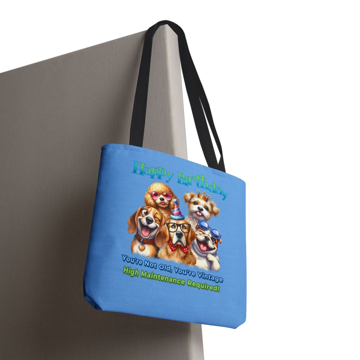 Vintage Dog Birthday Tote - Funny Gift for Dog Lovers & Women