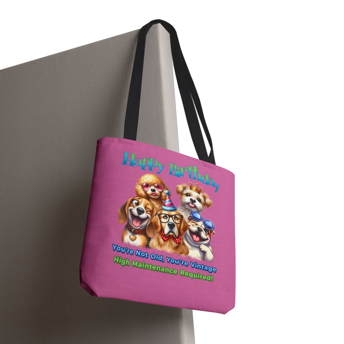 Vintage Dog Birthday Tote - Funny Gift for Dog Lovers & Women