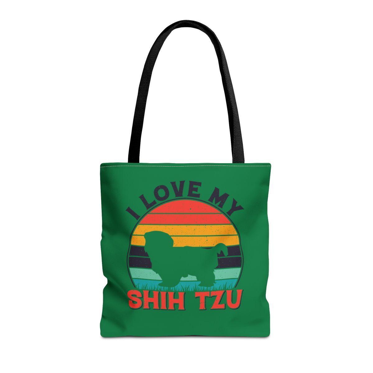 I Love My Shih Tzu With Rainbow Tote Bag - Shih Tzu Gifts