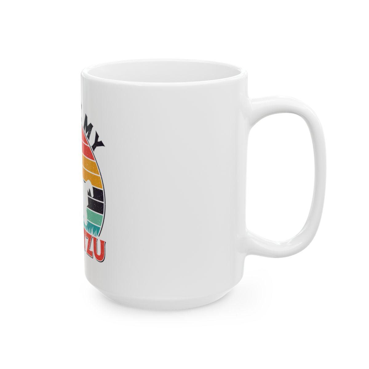 I Love My Shih Tzu With Rainbow Ceramic Mug - Shih Tzu Gifts