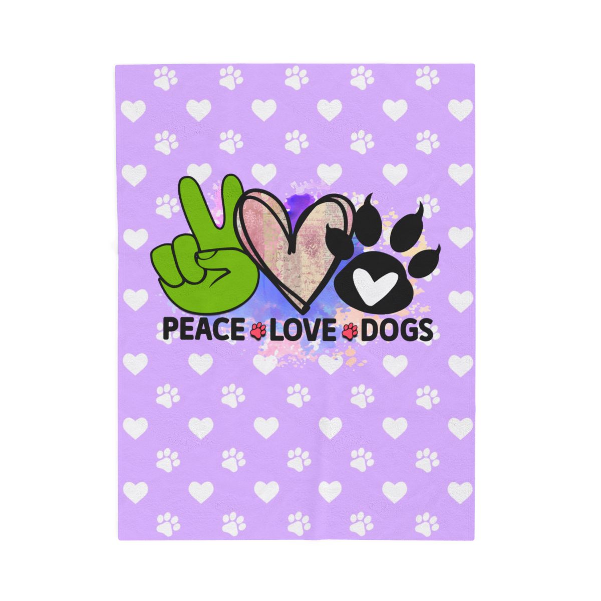 Peace Love Dogs Blanket – Soft & Cozy Gift for Dog Lovers