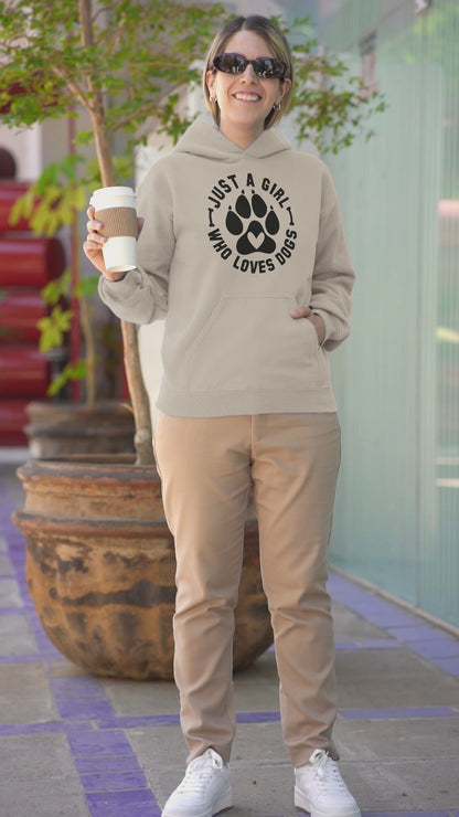Just a Girl Who Loves Dogs Hoodie – Perfect Gift for Dog Lovers