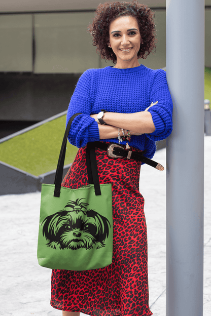 Shih-Tzu-Black-and -White-white-Tote Bag - Shih Tzu Gifts