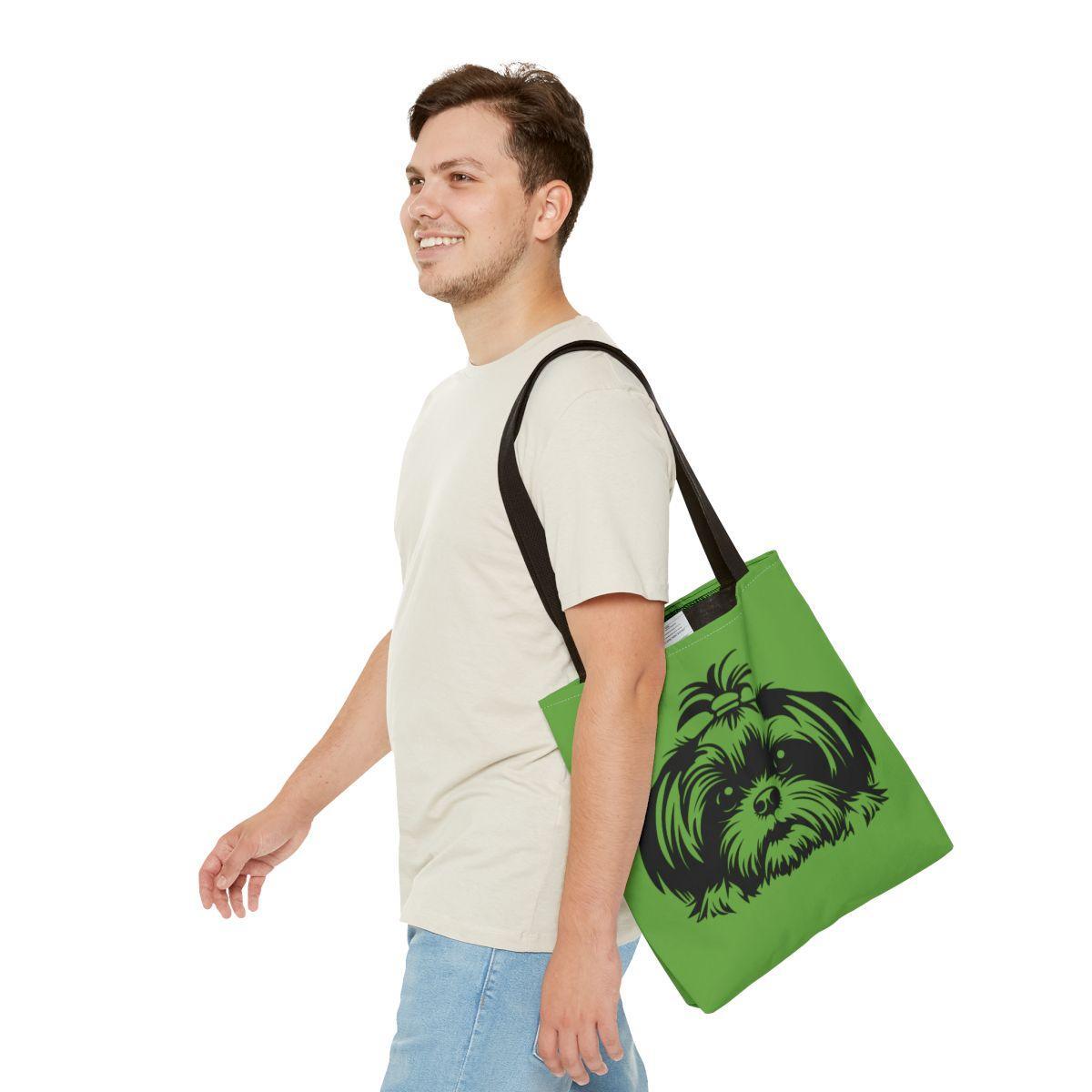 Shih-Tzu-Black-and -White-white-Tote Bag - Shih Tzu Gifts
