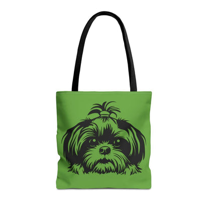 Shih-Tzu-Black-and -White-white-Tote Bag - Shih Tzu Gifts