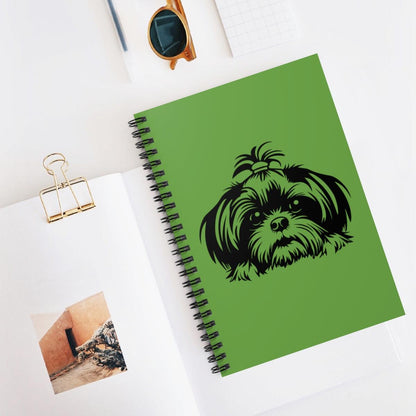 Shih-Tzu-Black-and-White-white-Spiral Notebook - Ruled Line - Shih Tzu Gifts