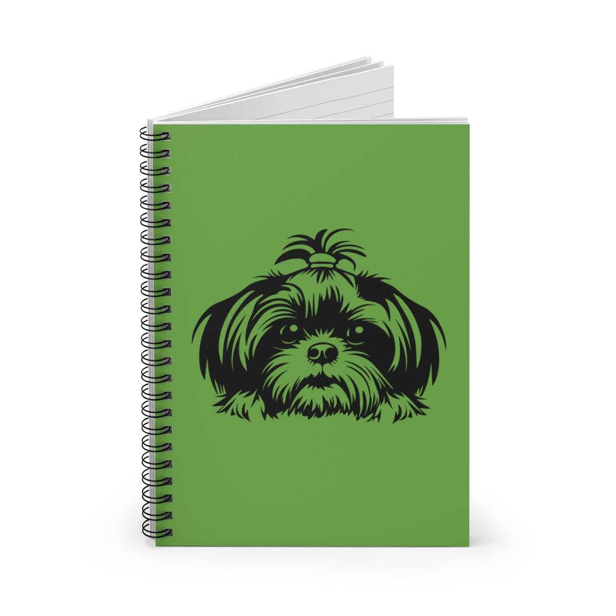 Shih-Tzu-Black-and-White-white-Spiral Notebook - Ruled Line - Shih Tzu Gifts