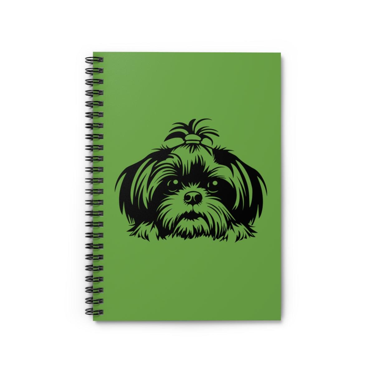 Shih-Tzu-Black-and-White-white-Spiral Notebook - Ruled Line - Shih Tzu Gifts