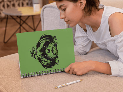 Shih-Tzu-Black-and-White-white-Spiral Notebook - Ruled Line - Shih Tzu Gifts