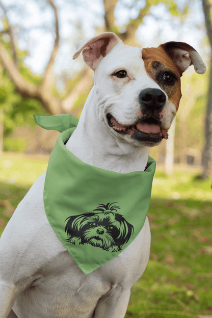 Shih-Tzu-Black-and White-white-Pet Bandana - Shih Tzu Gifts