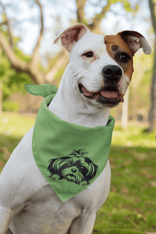 Shih-Tzu-Black-and White-white-Pet Bandana - Shih Tzu Gifts
