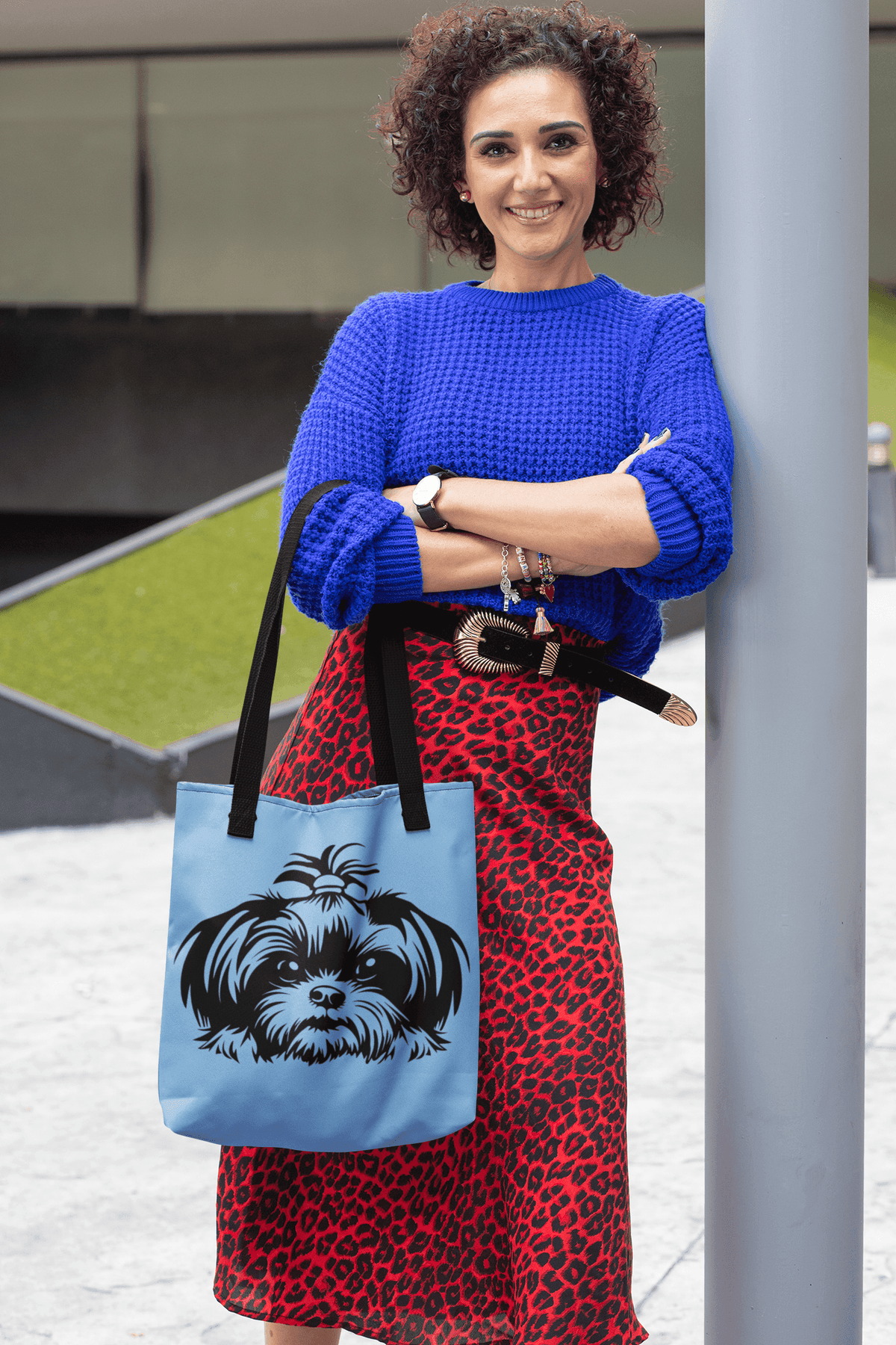 Shih-Tzu-Black-and -White-white-Tote Bag - Shih Tzu Gifts