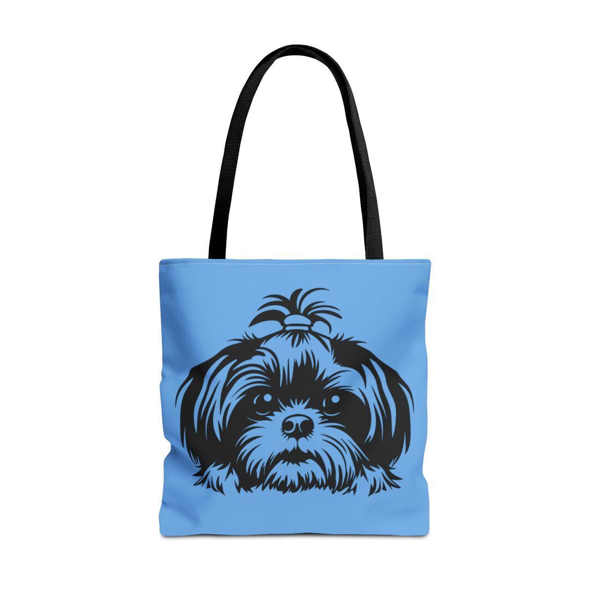 Shih-Tzu-Black-and -White-white-Tote Bag - Shih Tzu Gifts