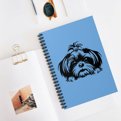 Shih-Tzu-Black-and-White-white-Spiral Notebook - Ruled Line - Shih Tzu Gifts