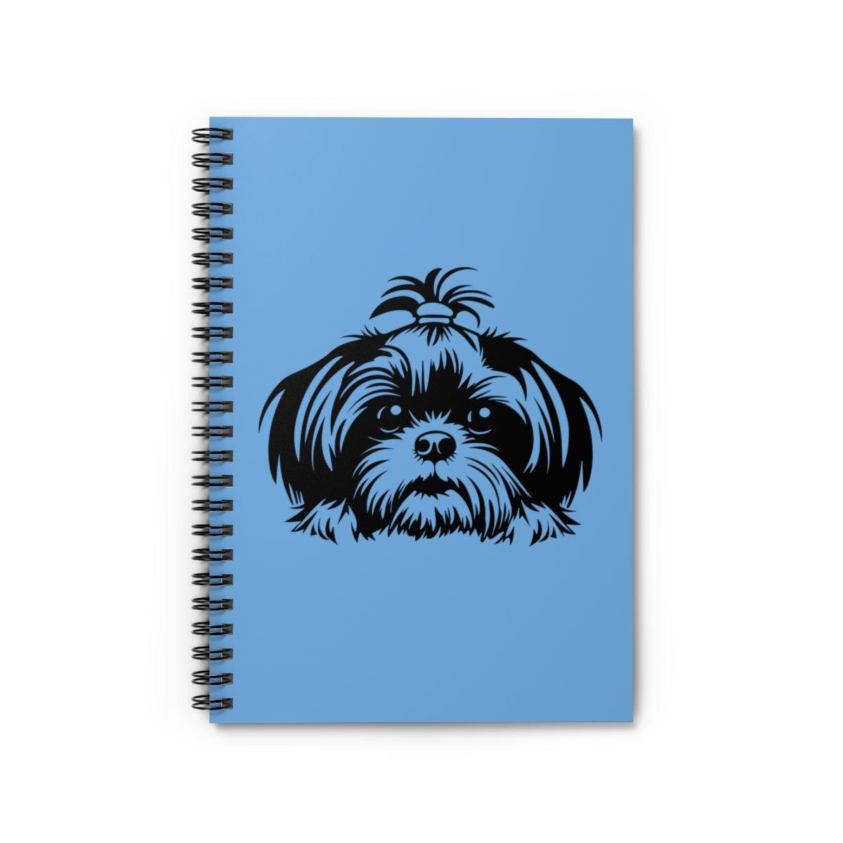 Shih-Tzu-Black-and-White-white-Spiral Notebook - Ruled Line - Shih Tzu Gifts